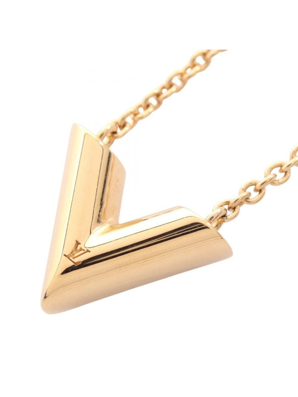 Louis Vuitton Necklace Essential V Gold Essential V-neck